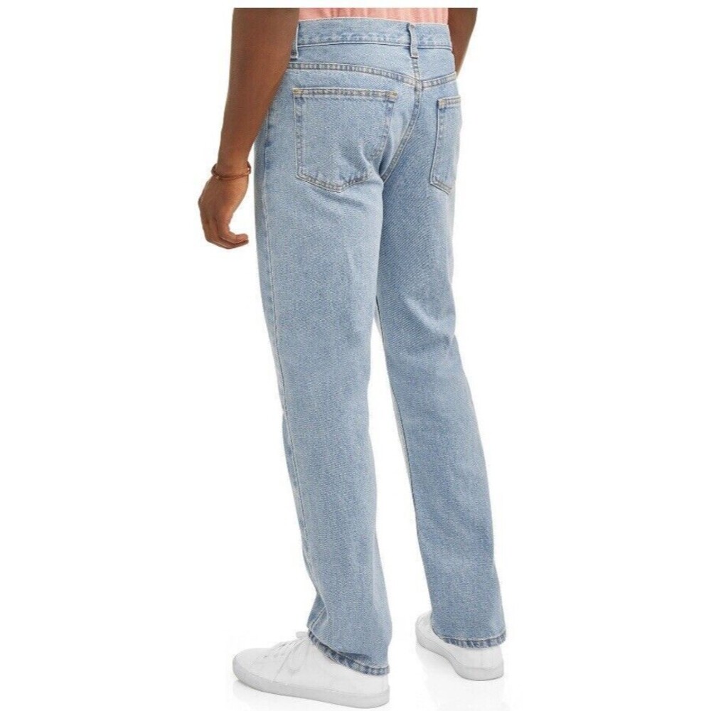 George Men's Regular Jeans Light Wash Blue Size 30 X 32 - Picture 3 of 8
